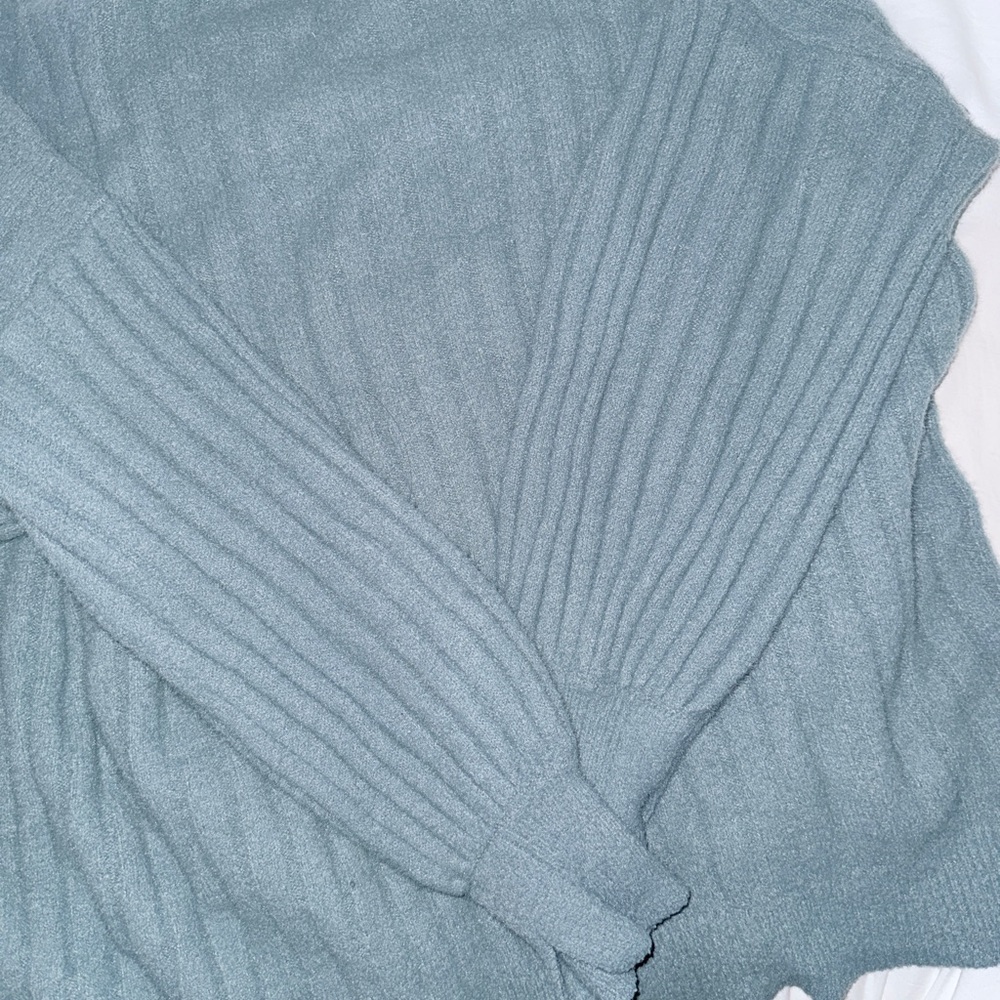 Aerie Ribbed oversized Sweater greenish blue size small